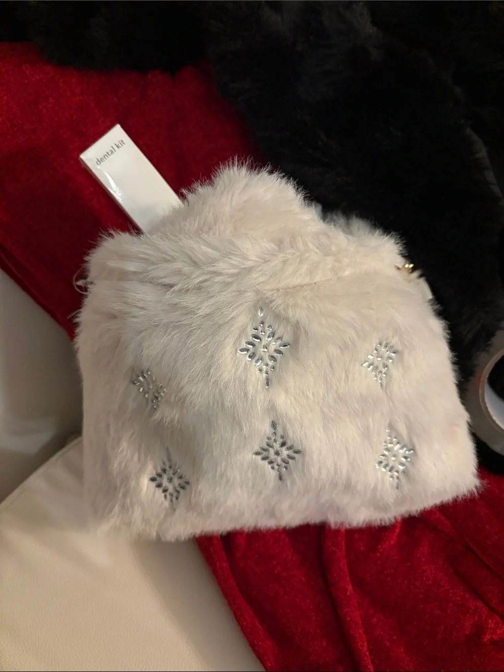 Victoria Secret Ivory Faux Fur Bvlgari BeauTEA Bundle